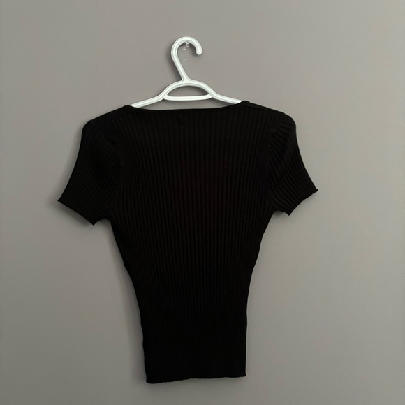 Worthington Medium Black Short Sleeve Tee - Picture 6 of 10
